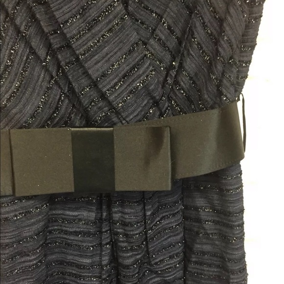 MILLY Blue & Black Striped Glitter Belt Dress - Picture 5 of 7